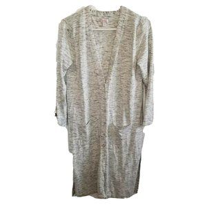 Stitch Fix Pixley Long Cardigan Gray White Space D